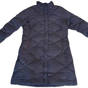 The North Face Women's Down Parka Navy Blue Quilted Full Zip Insulated Coat